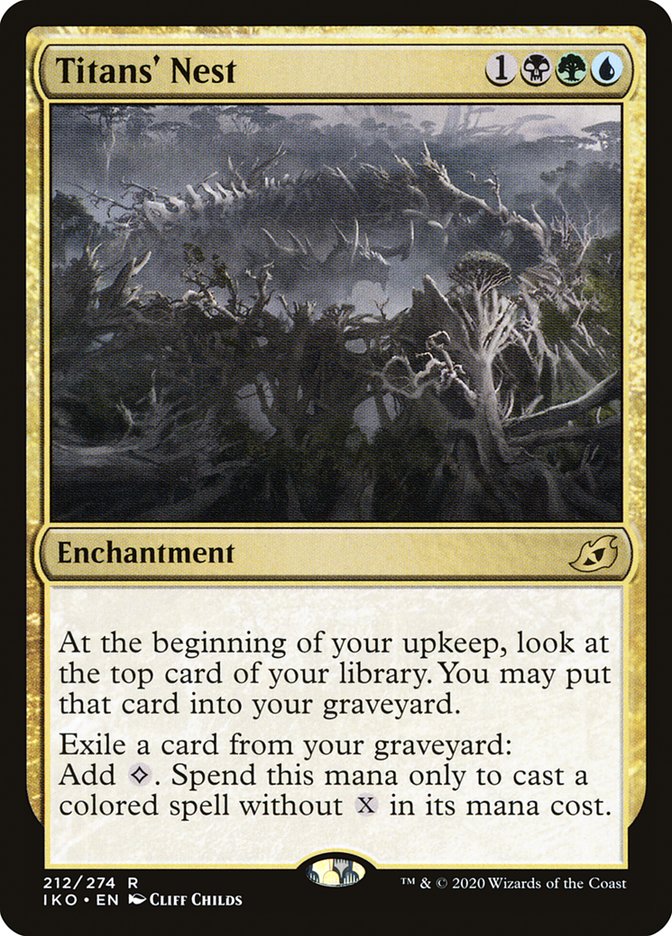 MTG Card Title: Titans' Nest IKO/212