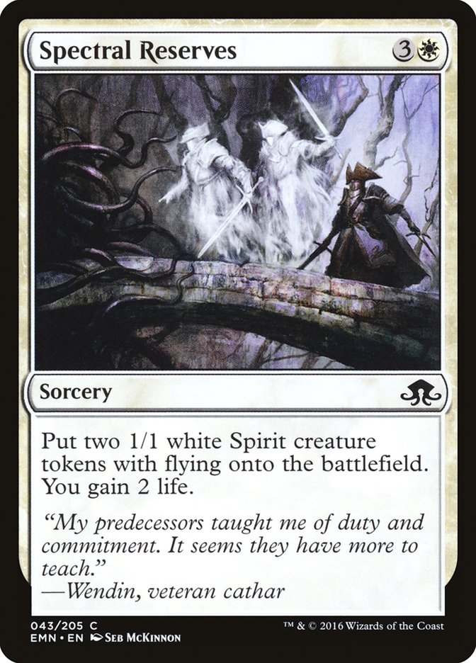 MTG Card Title: Spectral Reserves EMN/43