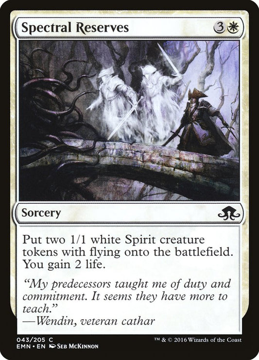 MTG Card Title: Spectral Reserves EMN/43