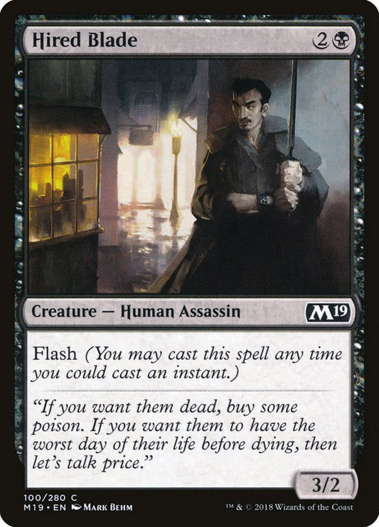 MTG Card Title: Hired Blade M19/100