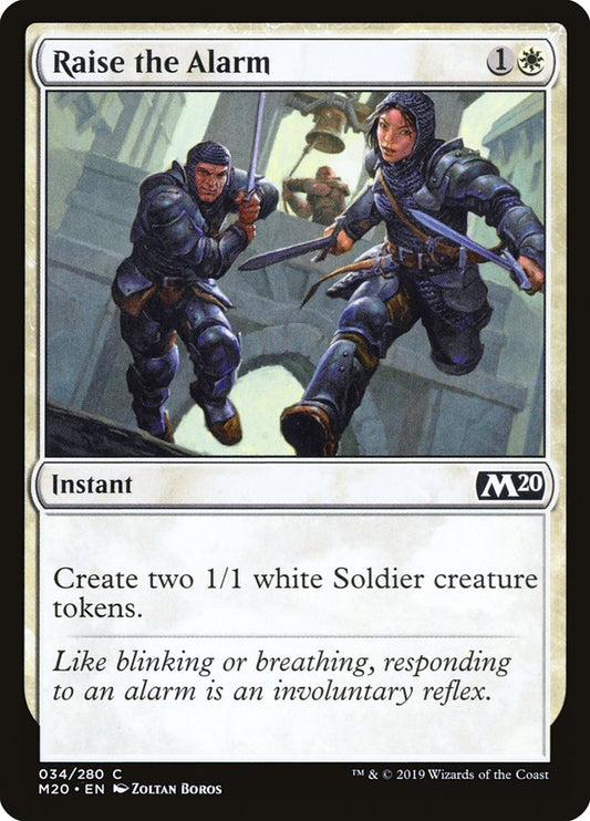 MTG Card Title: Raise the Alarm M20/34
