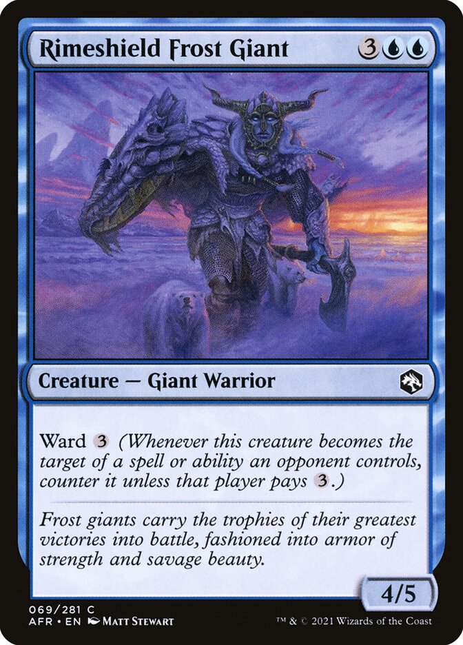 MTG Card Title: Rimeshield Frost Giant AFR/69