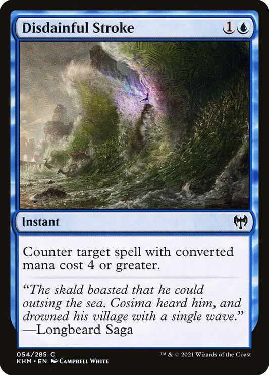 MTG Card Title: Disdainful Stroke KHM/54