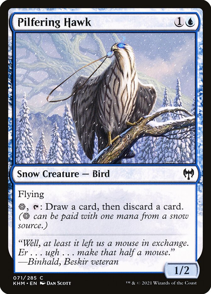 MTG Card Title: Pilfering Hawk KHM/71
