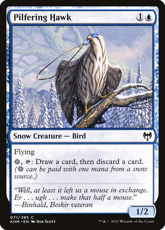 MTG Card Title: Pilfering Hawk KHM/71