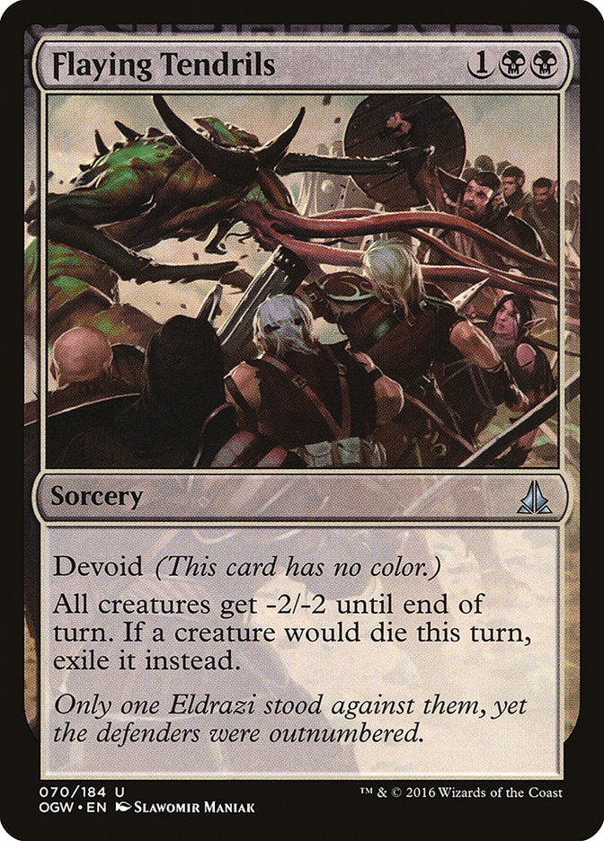 MTG Card Title: Flaying Tendrils OGW/70