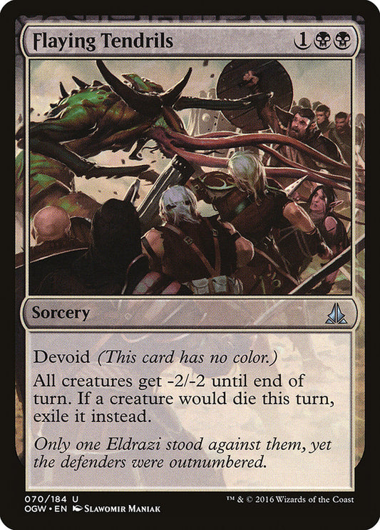 MTG Card Title: Flaying Tendrils OGW/70