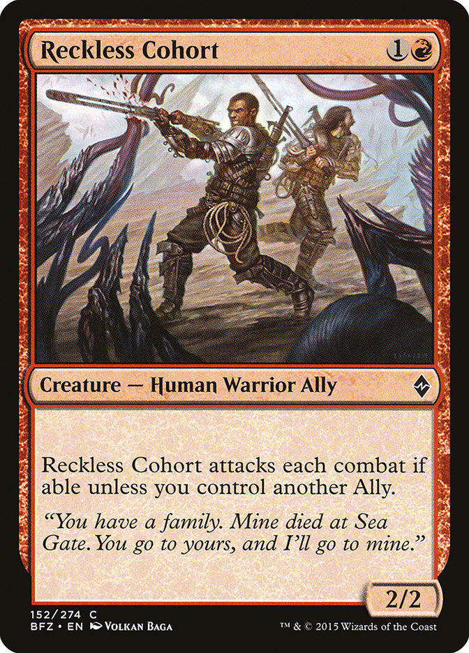 MTG Card Title: Reckless Cohort BFZ/152
