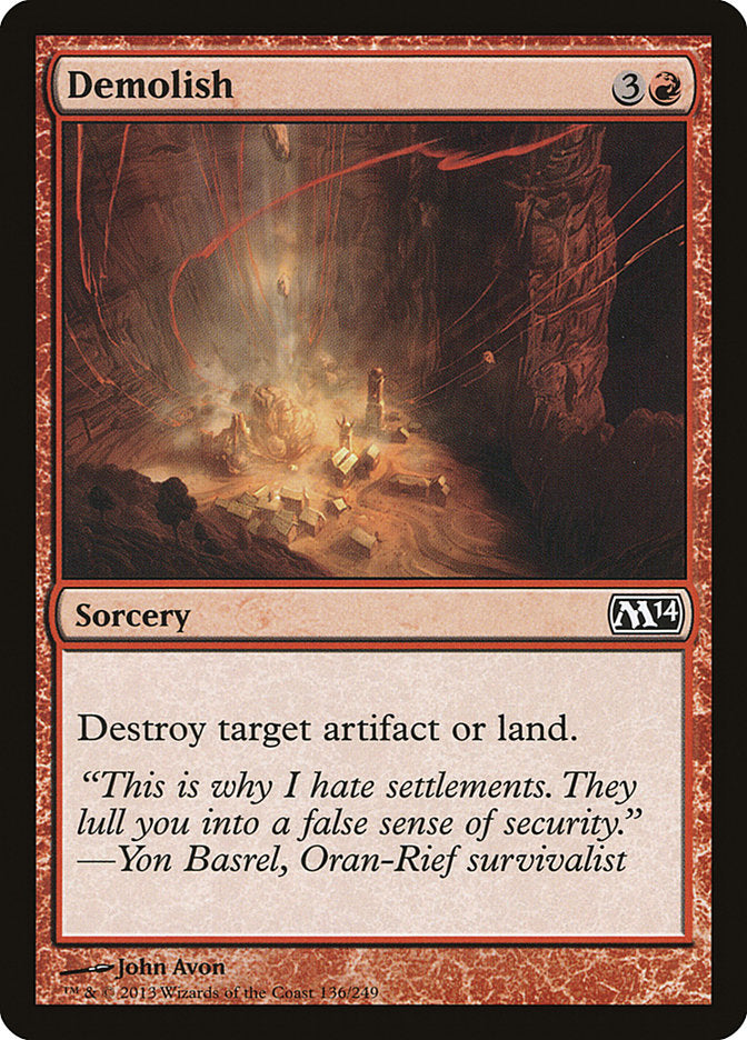 MTG Card Title: Demolish M14/136