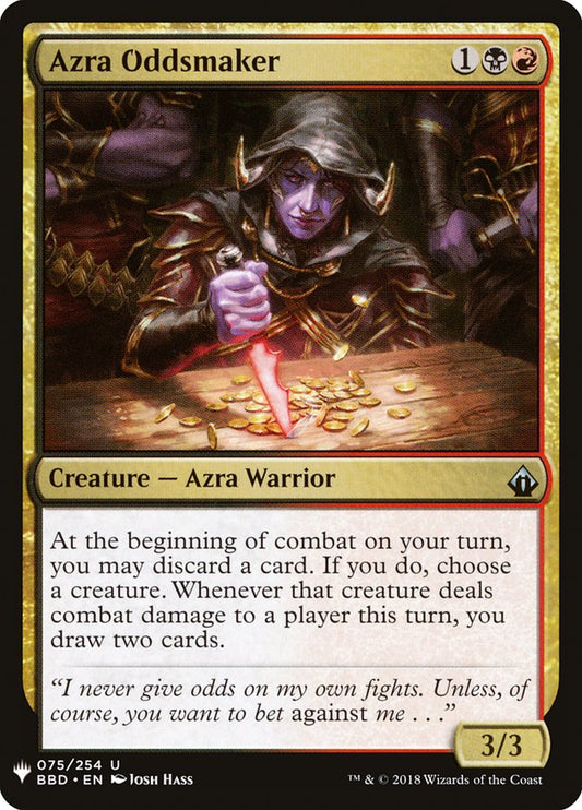 MTG Card Title: Azra Oddsmaker PLST/BBD-75