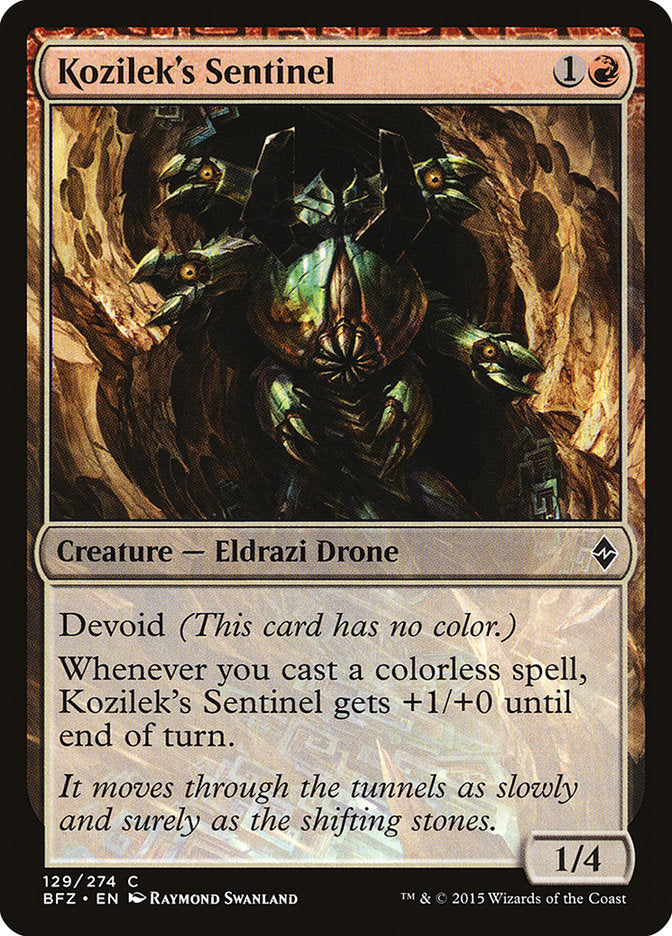 MTG Card Title: Kozilek's Sentinel BFZ/129