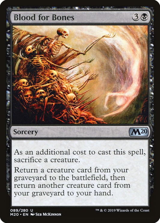 MTG Card Title: Blood for Bones M20/89