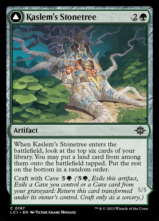 MTG Card Title: Kaslem's Stonetree // Kaslem's Strider LCI/197