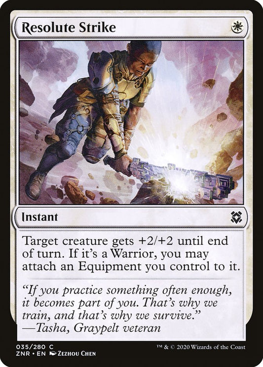 MTG Card Title: Resolute Strike ZNR/35
