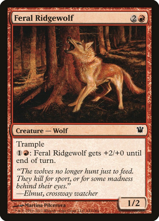 MTG Card Title: Feral Ridgewolf ISD/142