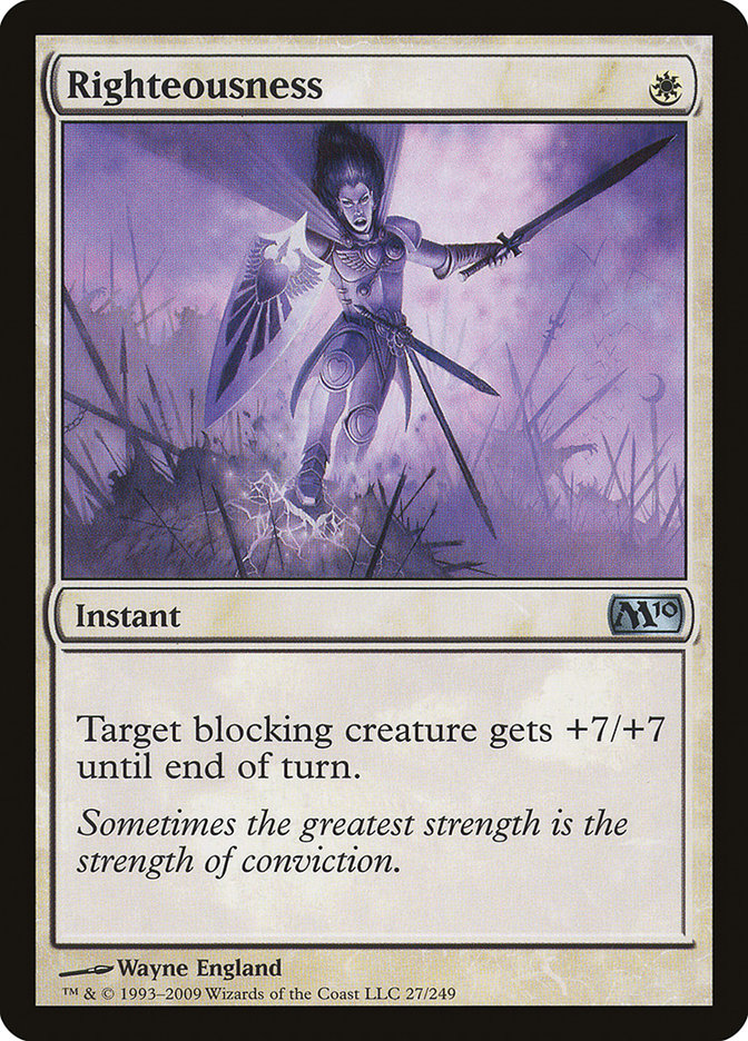 MTG Card Title: Righteousness M10/27