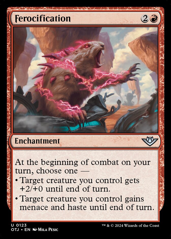 MTG Card Title: Ferocification OTJ/123
