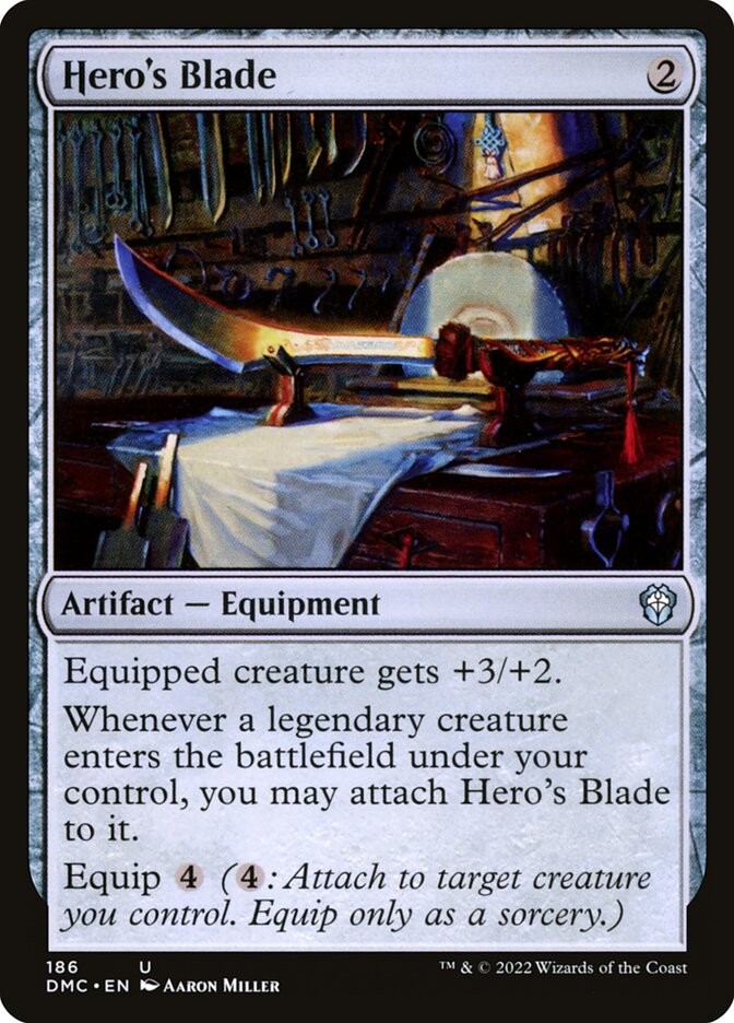 MTG Card Title: Hero's Blade DMC/186