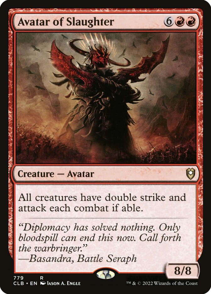 MTG Card Title: Avatar of Slaughter CLB/779