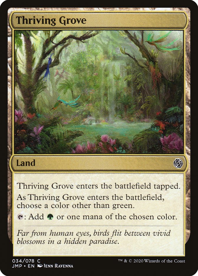 MTG Card Title: Thriving Grove JMP/34