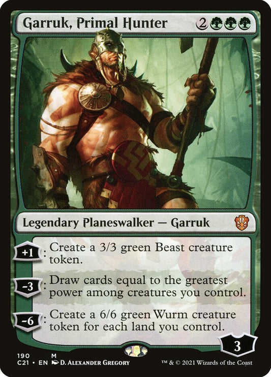 MTG Card Title: Garruk, Primal Hunter C21/190