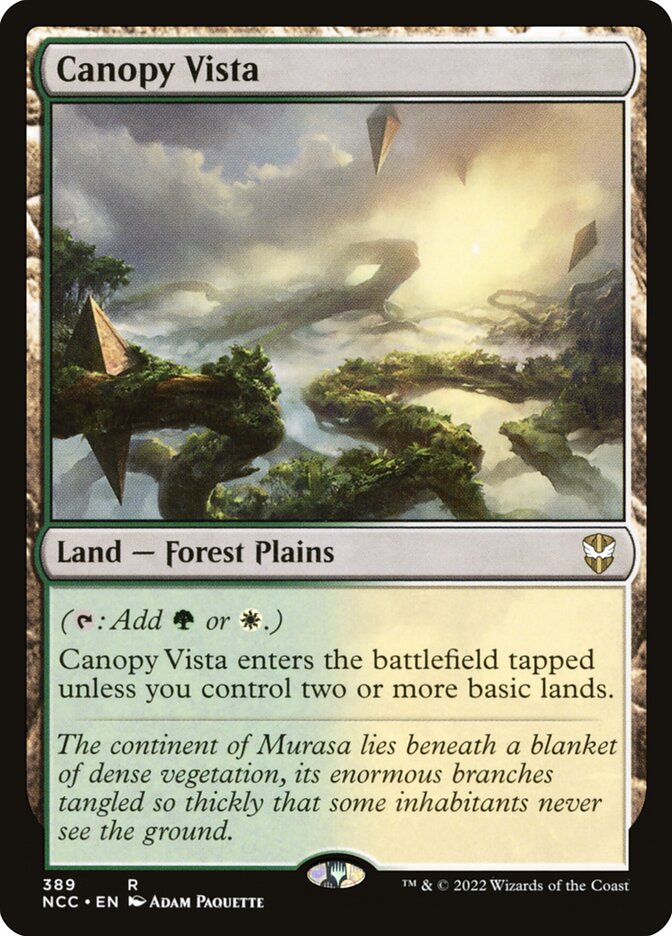 MTG Card Title: Canopy Vista NCC/389