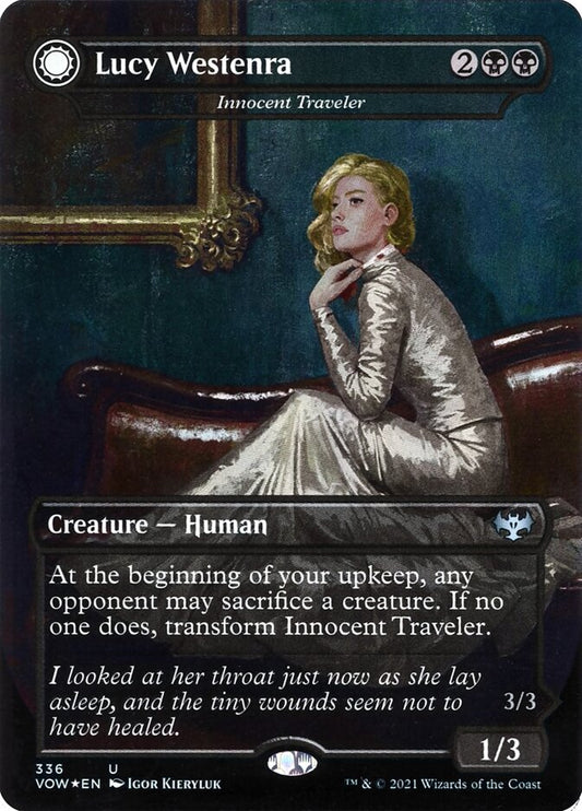 MTG Card Title: Innocent Traveler // Malicious Invader VOW/336