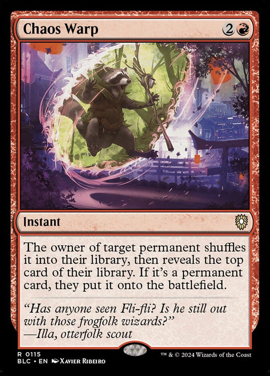 MTG Card Title: Chaos Warp BLC/115