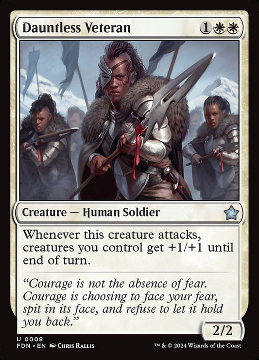 MTG Card Title: Dauntless Veteran FDN/8
