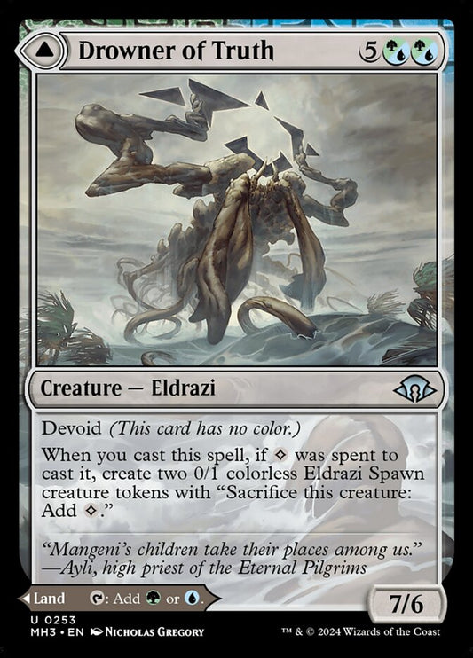 MTG Card Title: Drowner of Truth // Drowned Jungle MH3/253