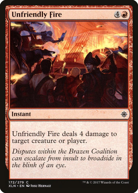 MTG Card Title: Unfriendly Fire XLN/172