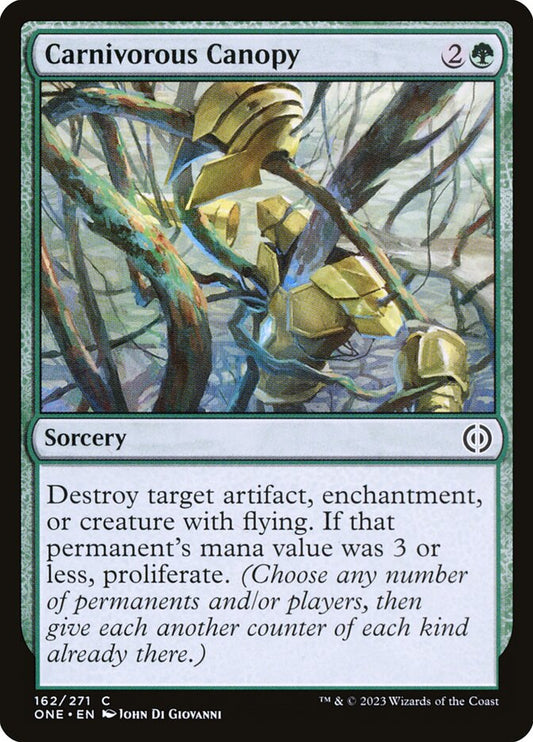 MTG Card Title: Carnivorous Canopy ONE/162