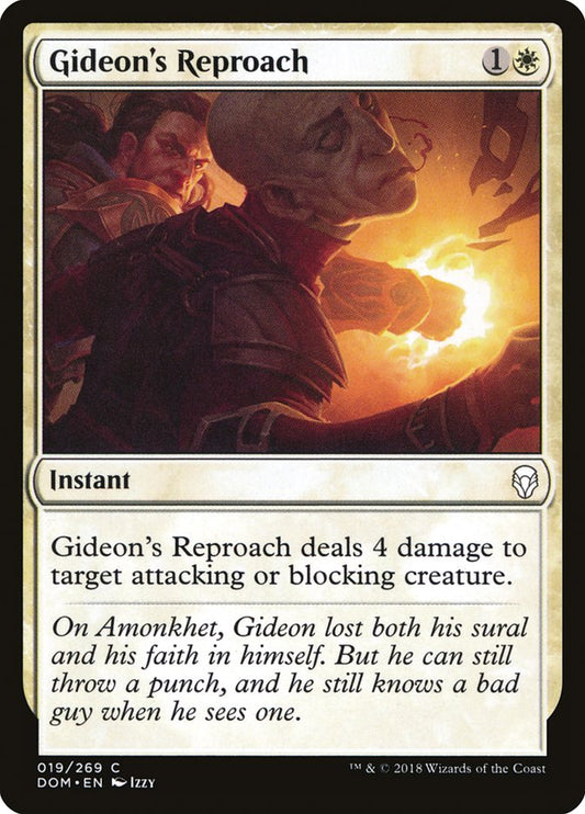 MTG Card Title: Gideon's Reproach DOM/19