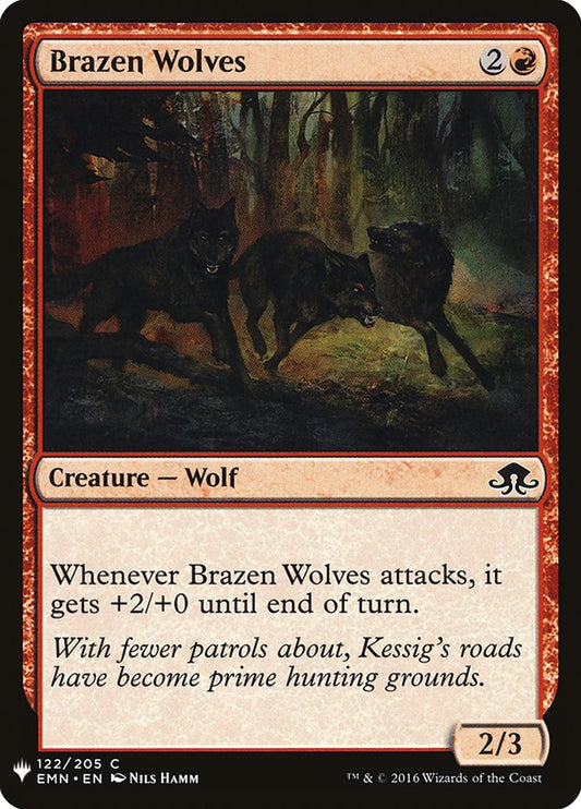 MTG Card Title: Brazen Wolves PLST/EMN-122