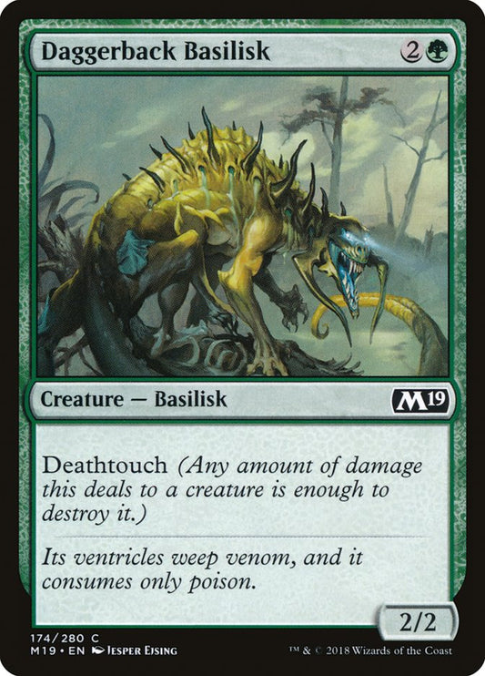 MTG Card Title: Daggerback Basilisk M19/174
