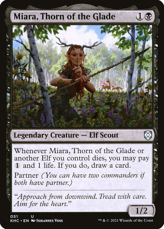MTG Card Title: Miara, Thorn of the Glade KHC/51
