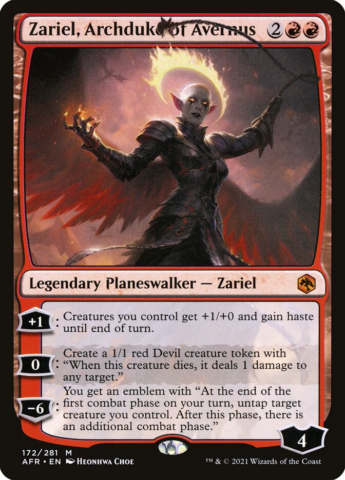 MTG Card Title: Zariel, Archduke of Avernus AFR/172