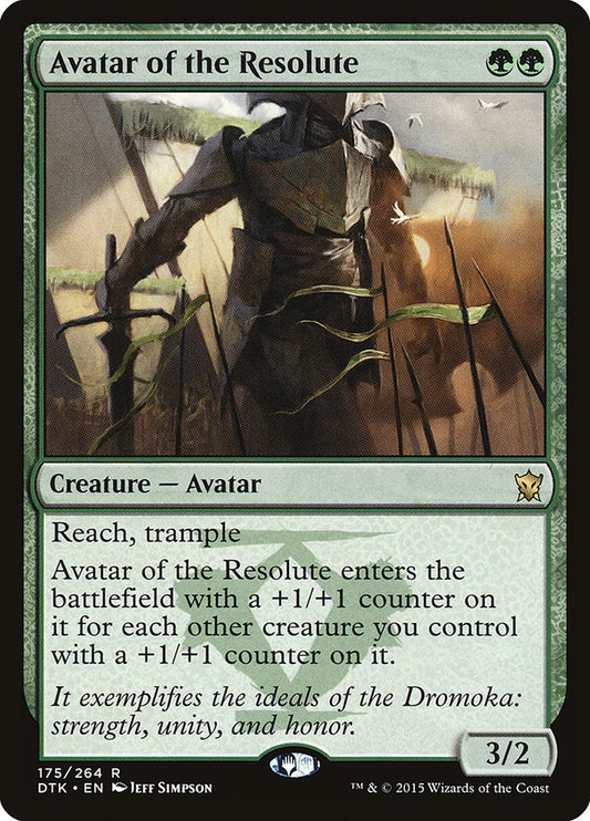 MTG Card Title: Avatar of the Resolute DTK/175
