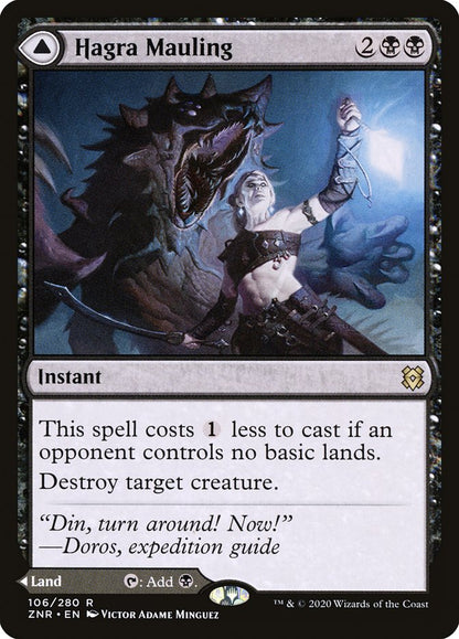 MTG Card Title: Hagra Mauling // Hagra Broodpit ZNR/106