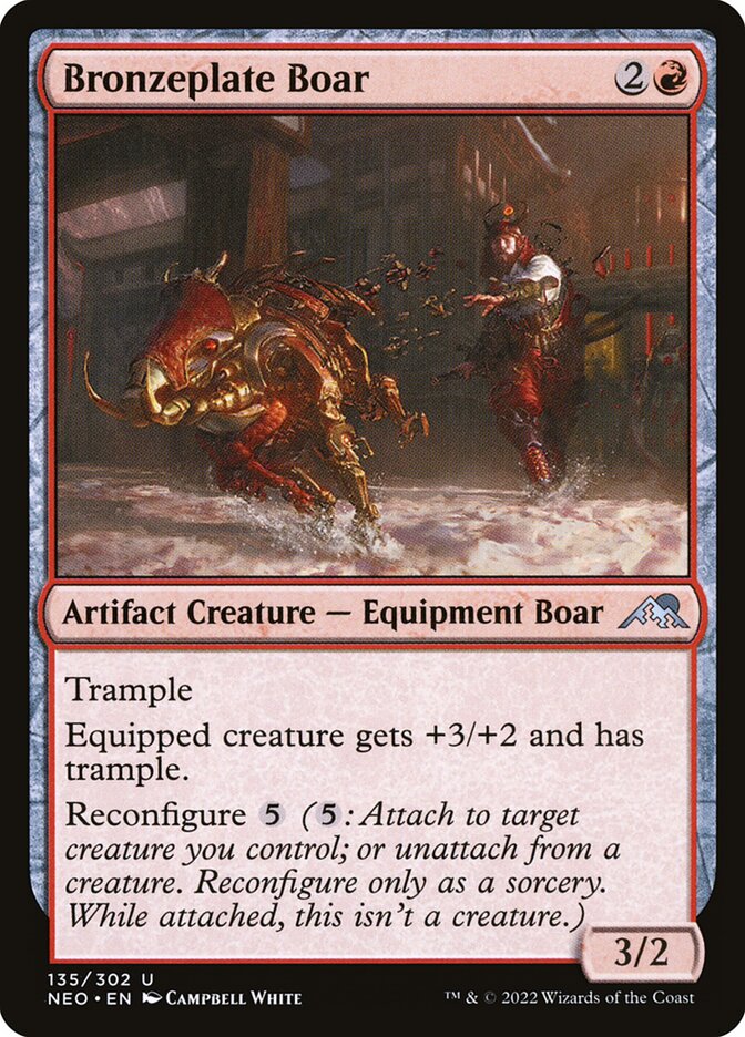 MTG Card Title: Bronzeplate Boar NEO/135
