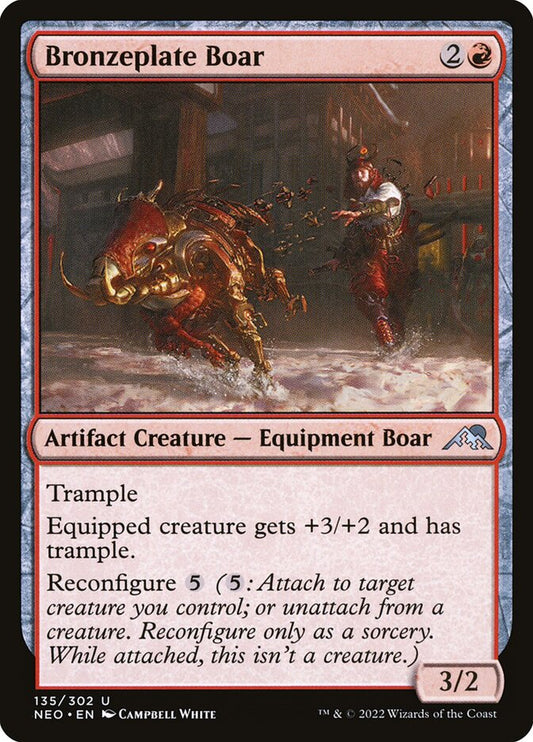 MTG Card Title: Bronzeplate Boar NEO/135