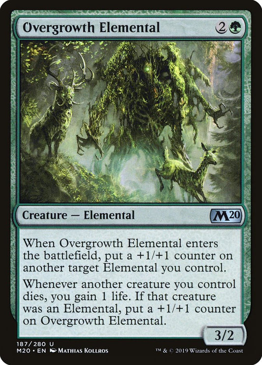 MTG Card Title: Overgrowth Elemental M20/187