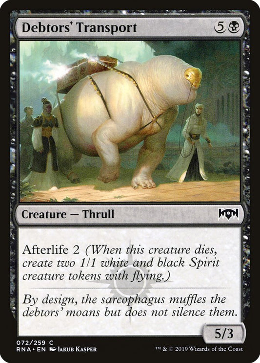 MTG Card Title: Debtors' Transport RNA/72