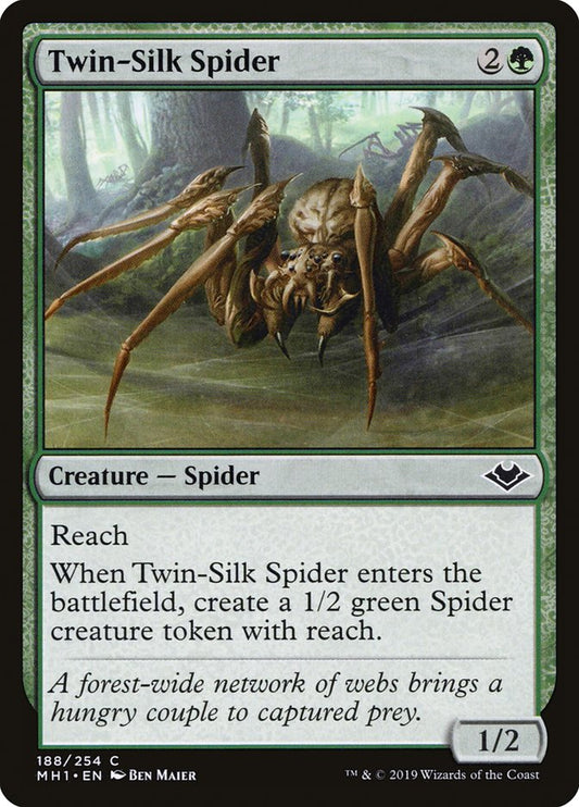 MTG Card Title: Twin-Silk Spider MH1/188