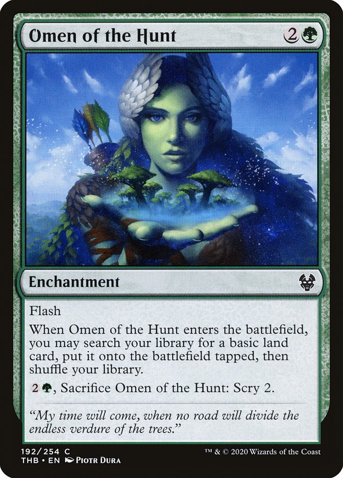 MTG Card Title: Omen of the Hunt THB/192