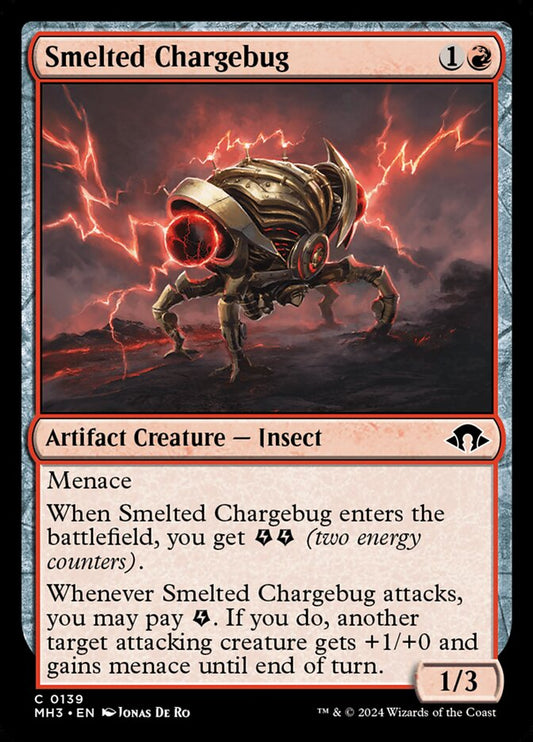 MTG Card Title: Smelted Chargebug MH3/139