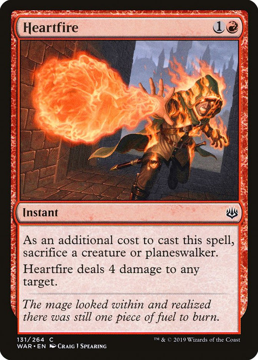 MTG Card Title: Heartfire WAR/131
