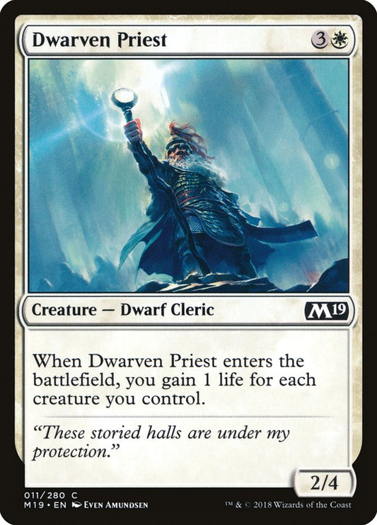 MTG Card Title: Dwarven Priest M19/11