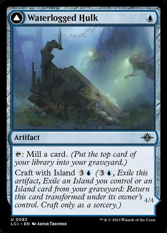 MTG Card Title: Waterlogged Hulk // Watertight Gondola LCI/83