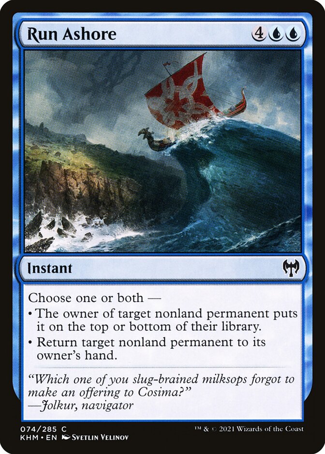 MTG Card Title: Run Ashore KHM/74